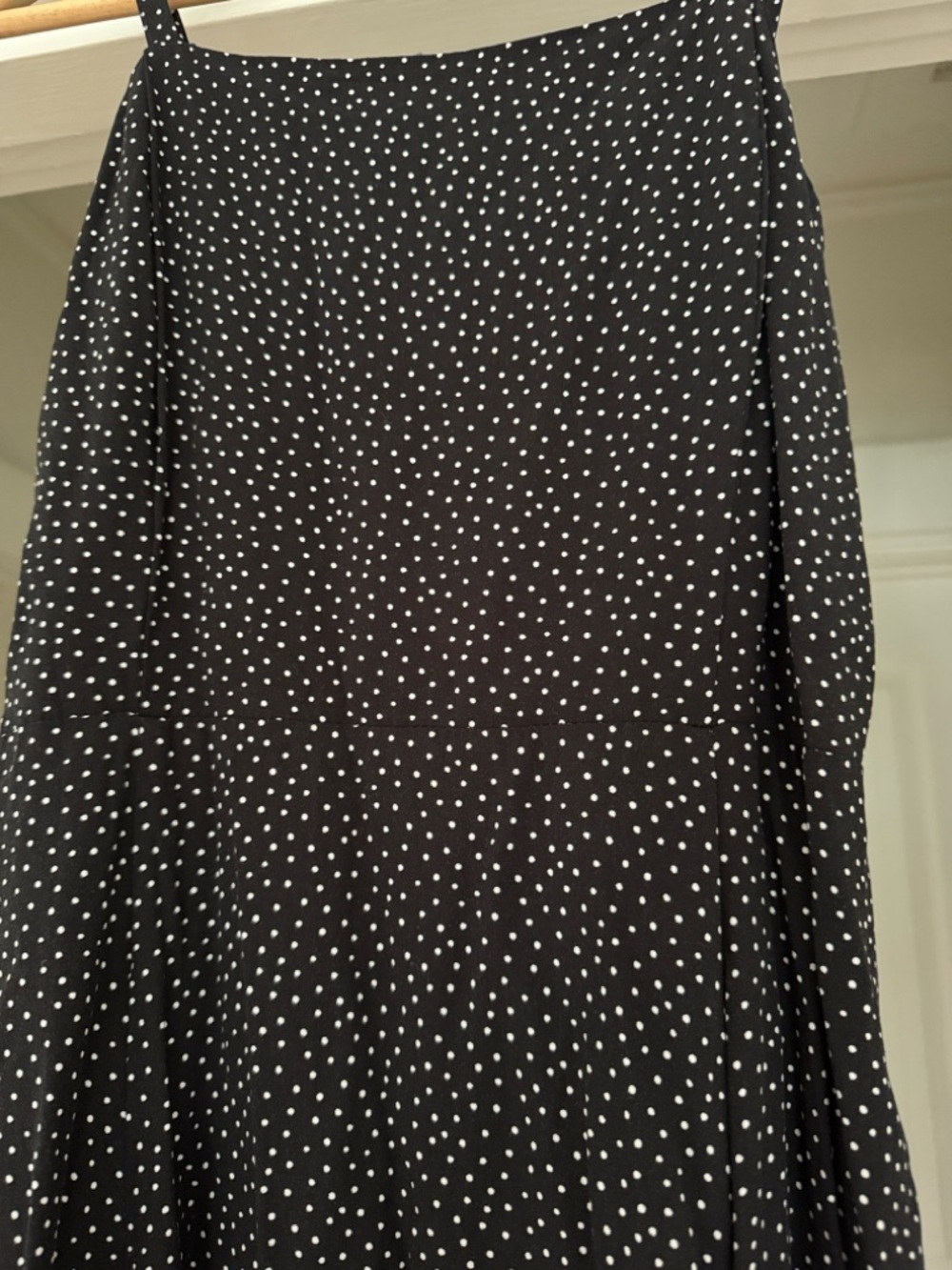 GAP Black Maxi Dress with White Polka Dots
